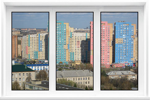 Трехстворчатое окно